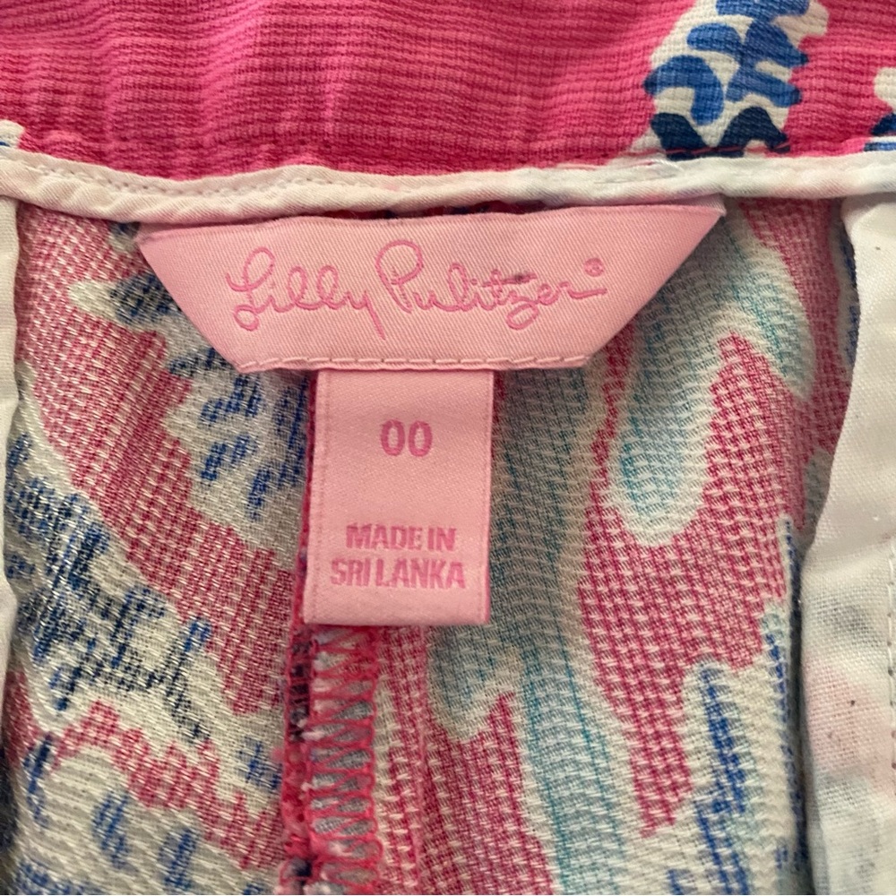 Lilly Pulitzer Capri Pink Samba Pink Blue Coral Short - Picture 7 of 8